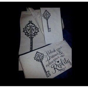 3 canvas bag set "Unlock your dreams"